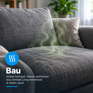 Ilustrasi bau tidak sedap pada sofa